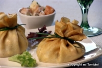 Recettes de cuisine : Aumonières de saumon à la ricotta