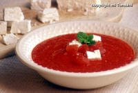 Recettes de cuisine : Gaspacho de poivron à la fêta